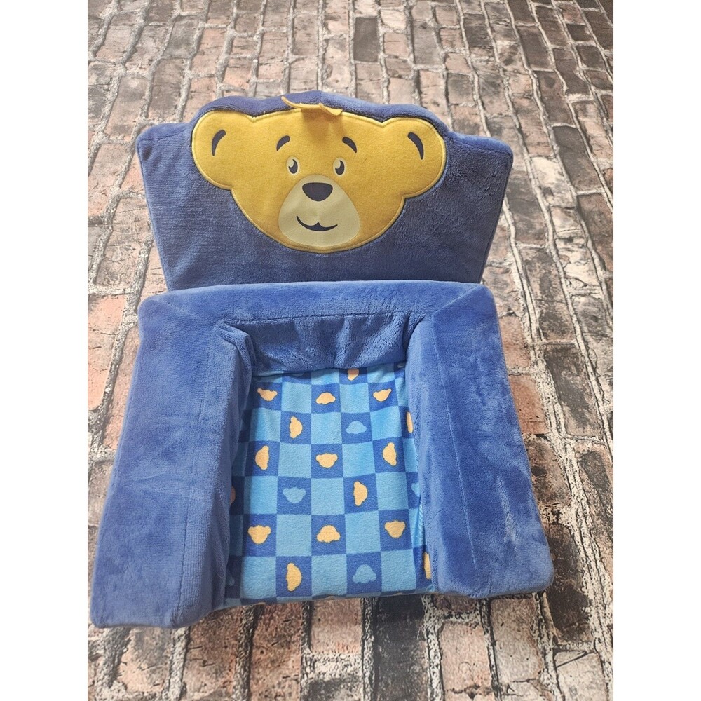 Build A Bear Bearemy Folding Chair Bed Velvety Convertible Plush Furniture Blue